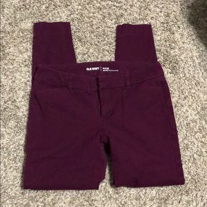 Old navy skinny pixie pants maroon/purple